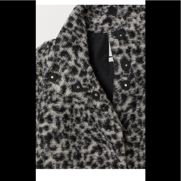 Leopard animal print wool blend light coat - Picture 6 of 8